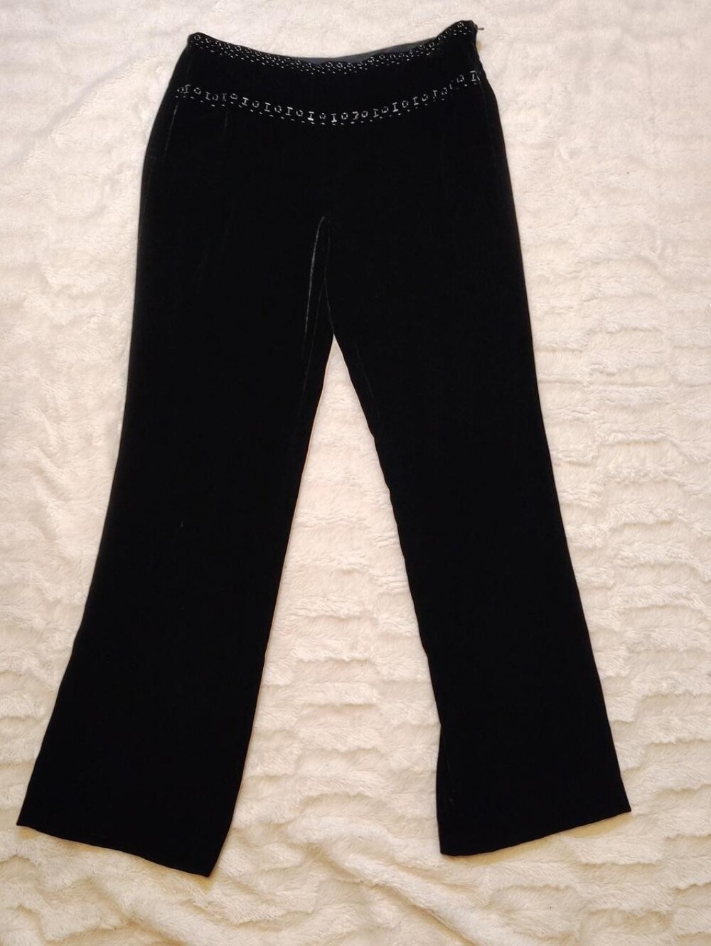 Velvet Beaded Pants
